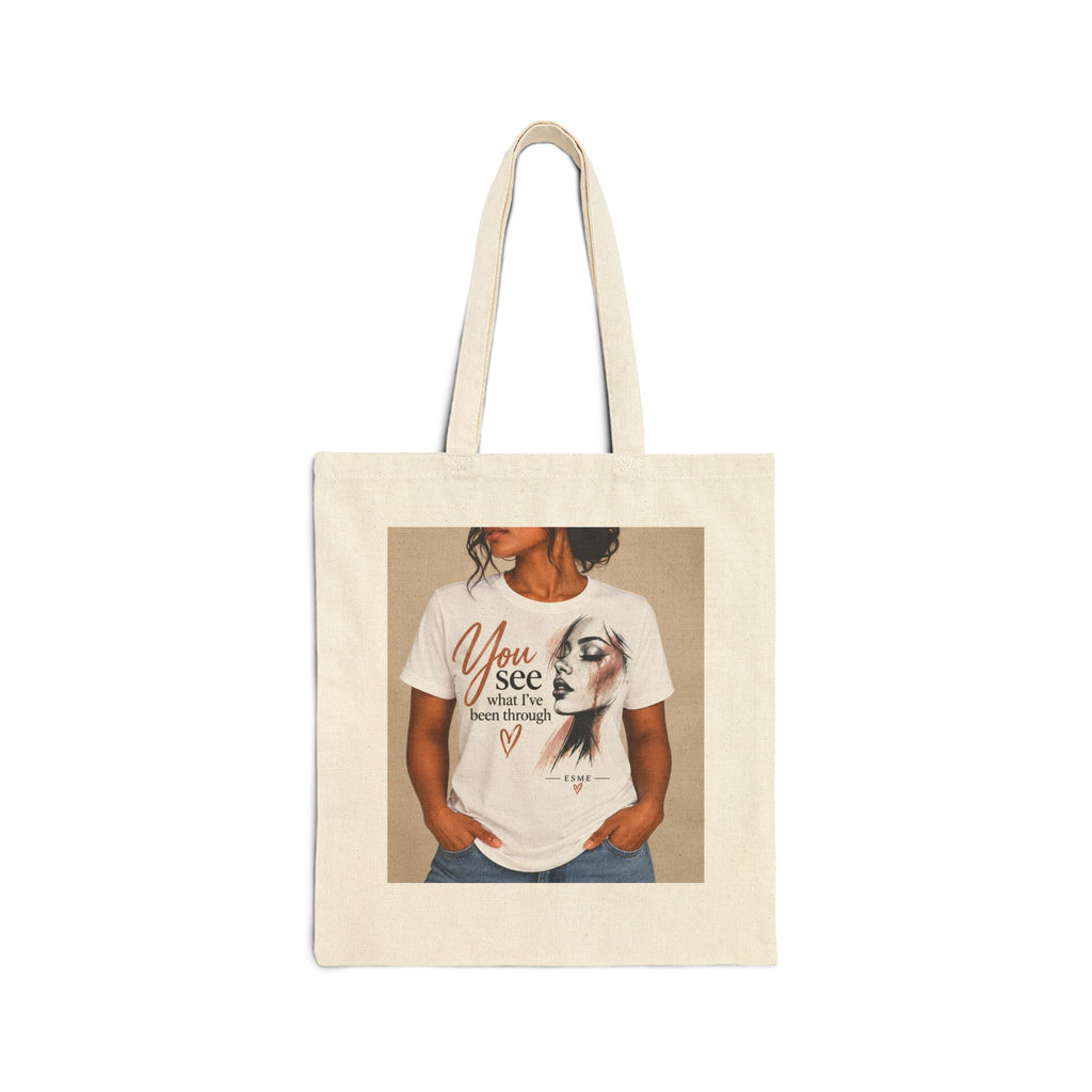 Tote Bag — "You See What I Be" Inspirational Portrait Canvas Tote