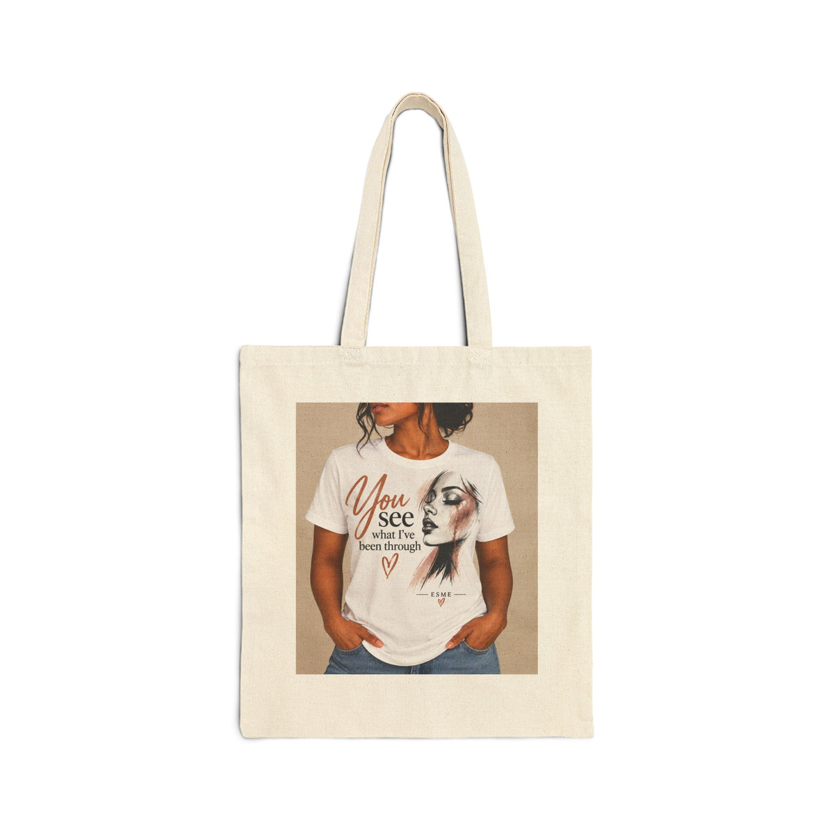Tote Bag — "You See What I Be" Inspirational Portrait Canvas Tote