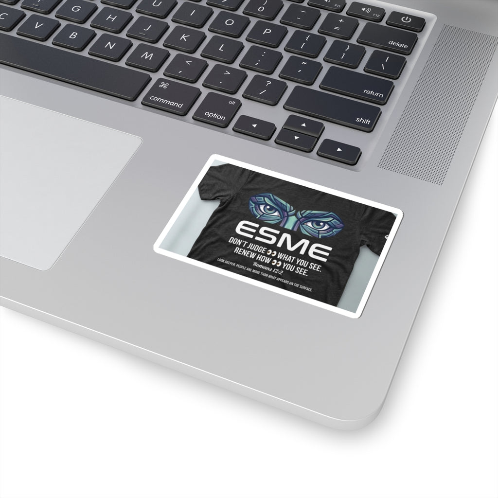 Esme Inspirational Quote Sticker — Eyes Design Kiss-Cut Vinyl