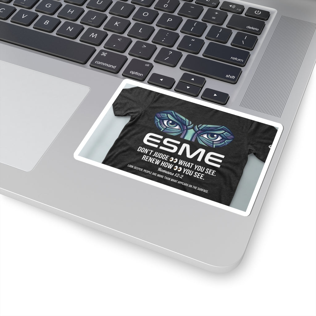 Esme Inspirational Quote Sticker — Eyes Design Kiss-Cut Vinyl