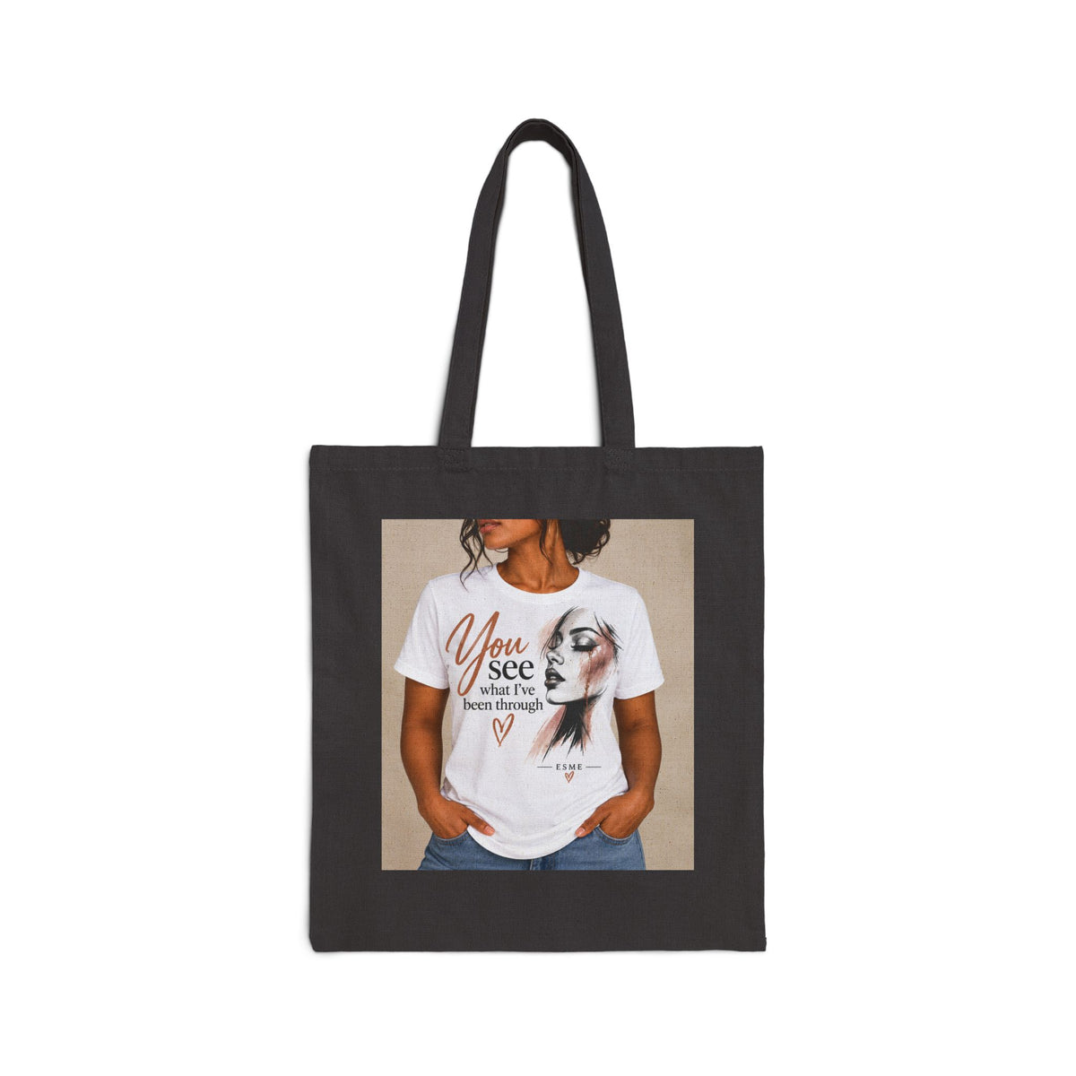 Tote Bag — "You See What I Be" Inspirational Portrait Canvas Tote