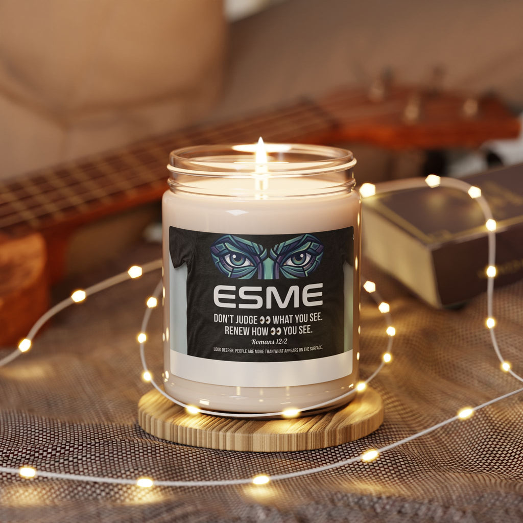 Soy Candle — "ESME" Owl Design | Inspirational Quote 9oz Scented Candle