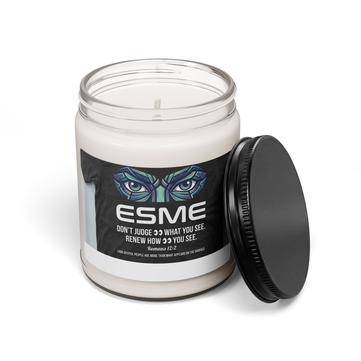 Soy Candle — "ESME" Owl Design | Inspirational Quote 9oz Scented Candle