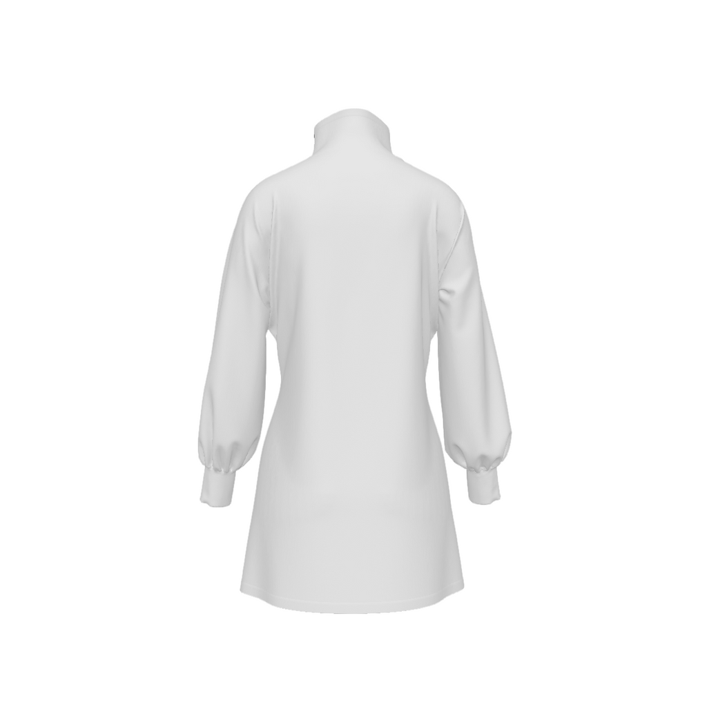 Design Turtleneck Lantern Sleeve Dress