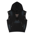 Unisex Vintage Wash Sun Fade Sleeveless Hoodie