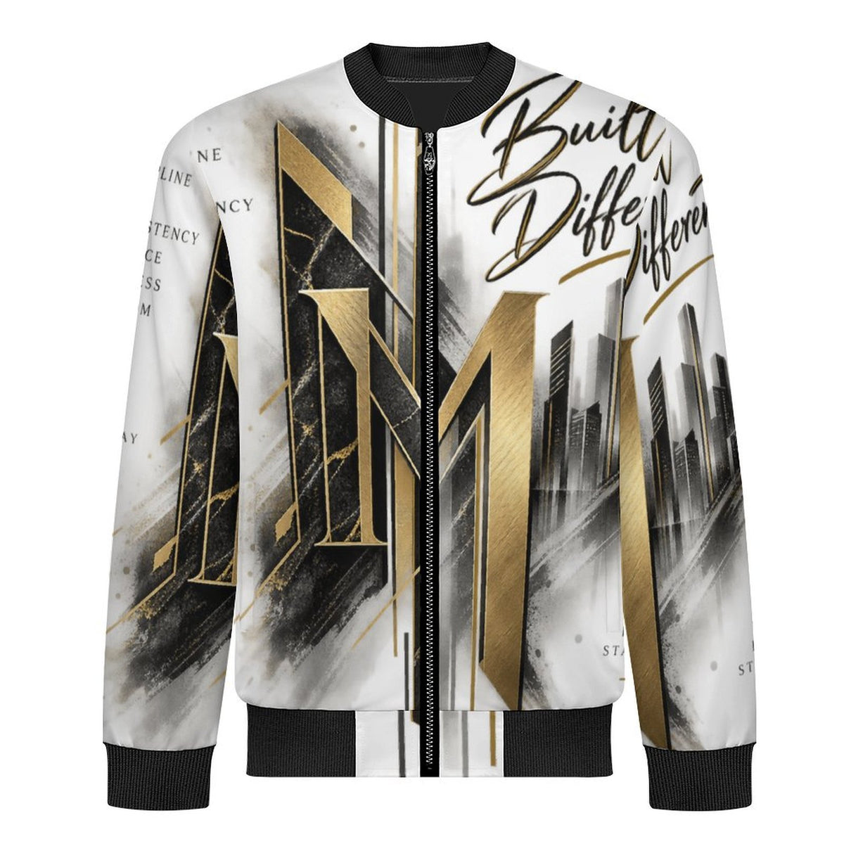 Design Men's Casual Zip‑Up Bomber Jacket