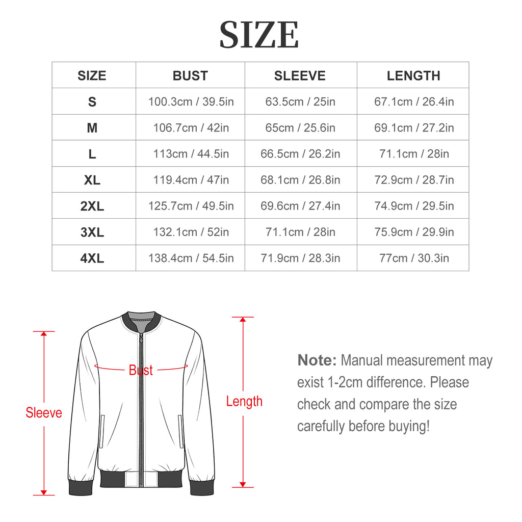 Design Men's Casual Zip‑Up Bomber Jacket