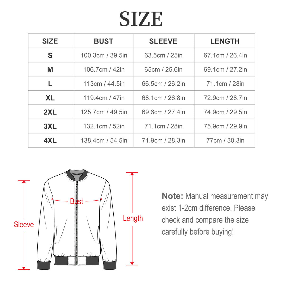 Design Men's Casual Zip‑Up Bomber Jacket