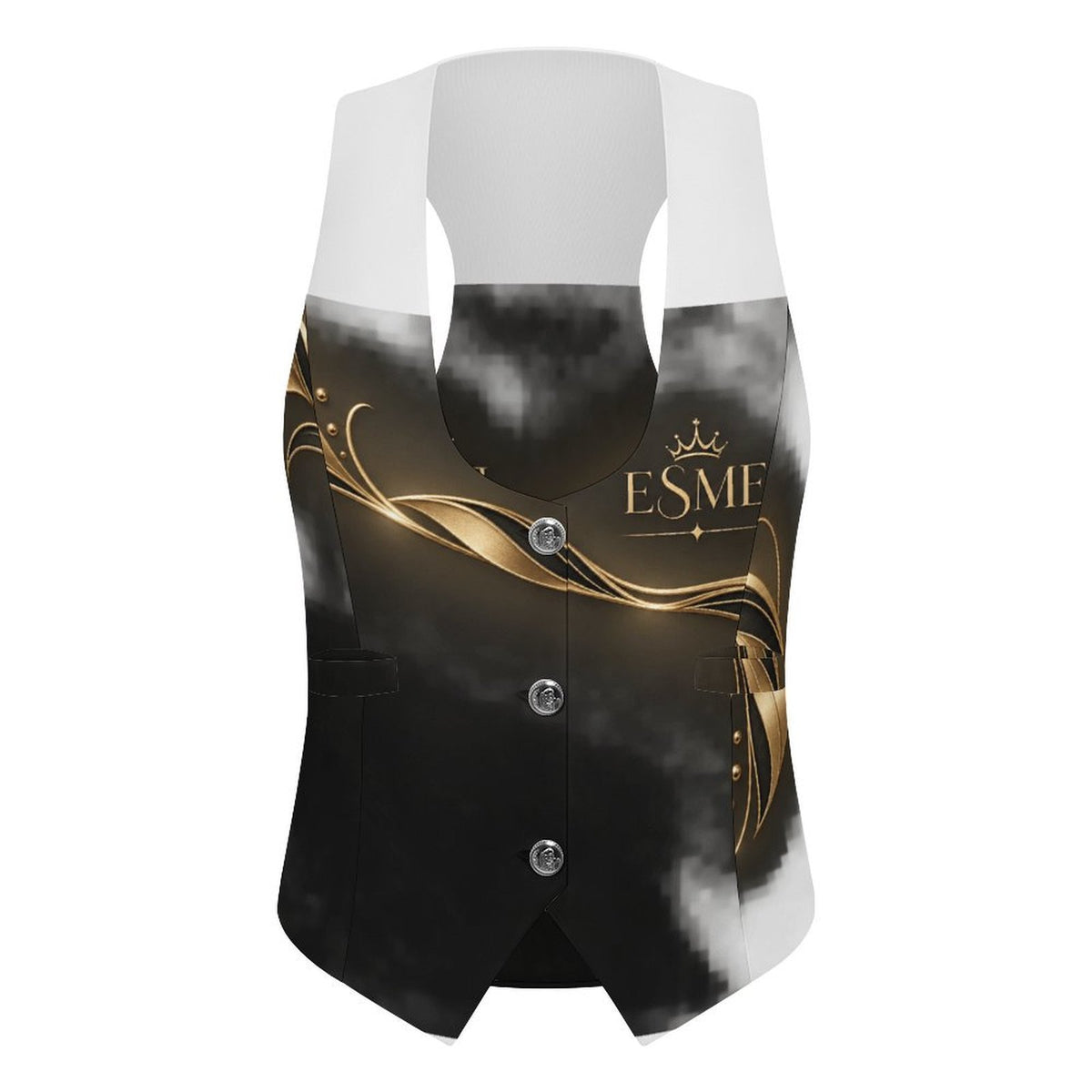 Design Women's Sleeveless Suit Vest with Buttons