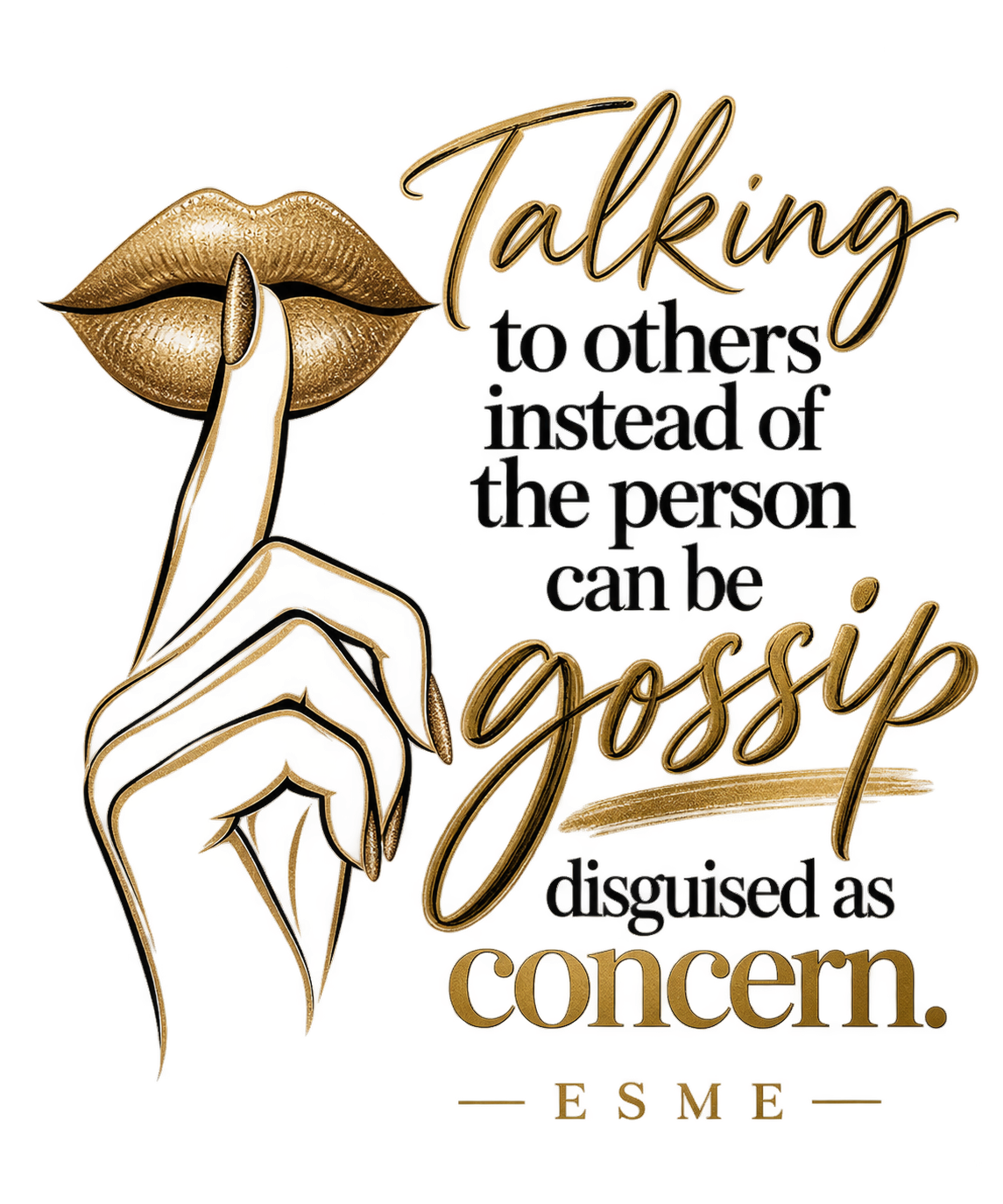 Gossip Concern Graphic T-Shirt — "Talking to Others" Quote Tee